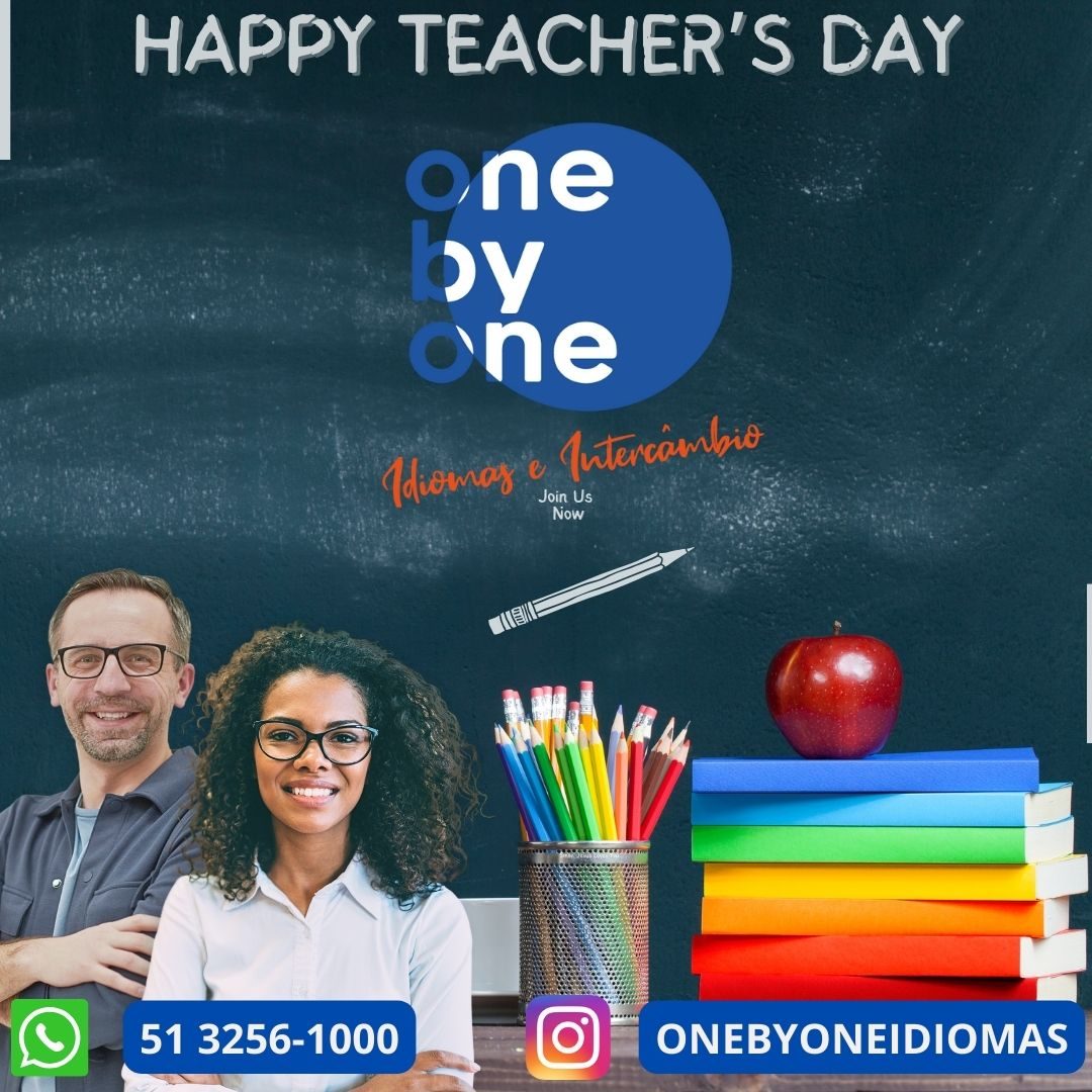 Happy Teachers's day One By One idiomas e intercâmbiio Estude conosco