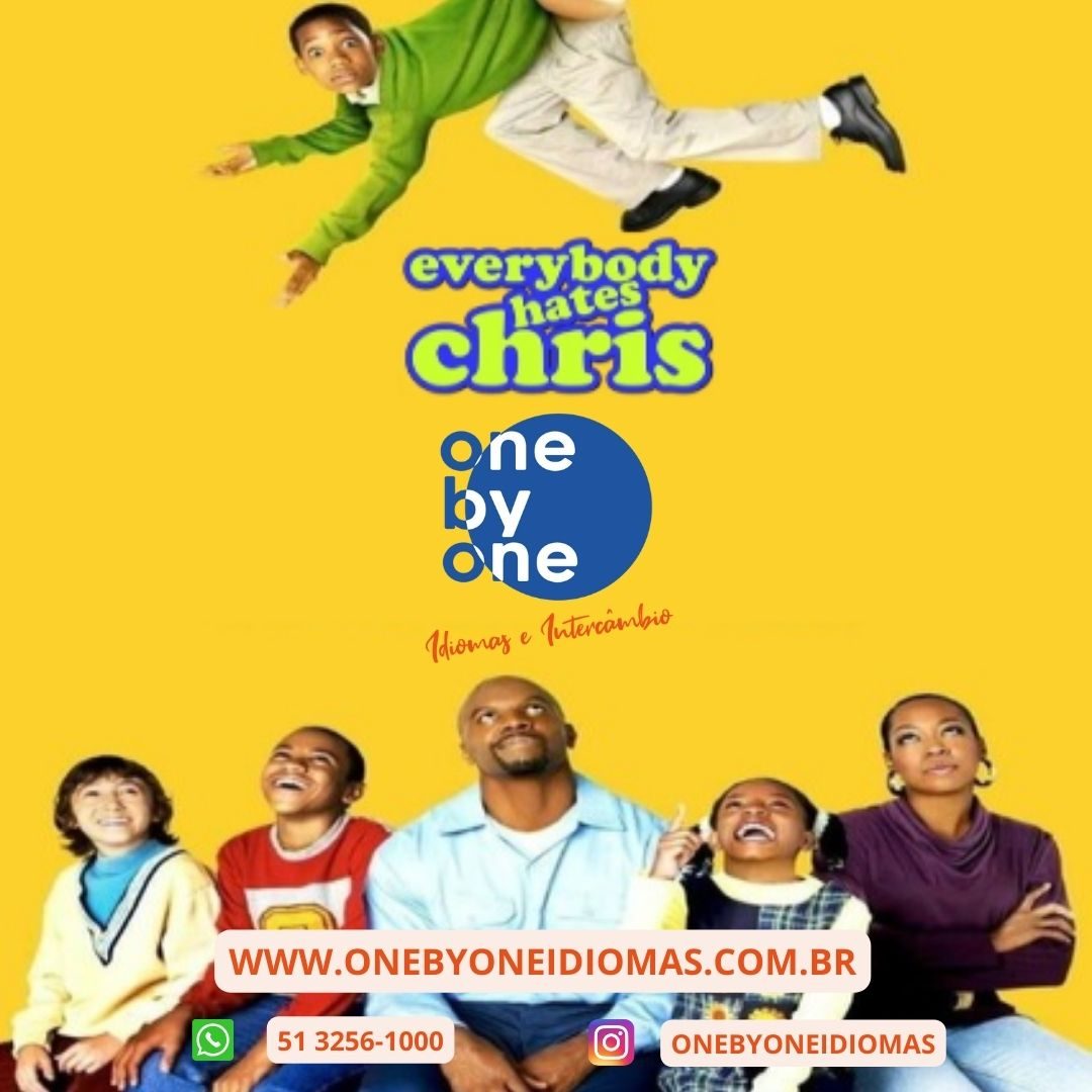 Abaixo da foto uma lista com frases utilizadas na série todo mundo odeia o Chris